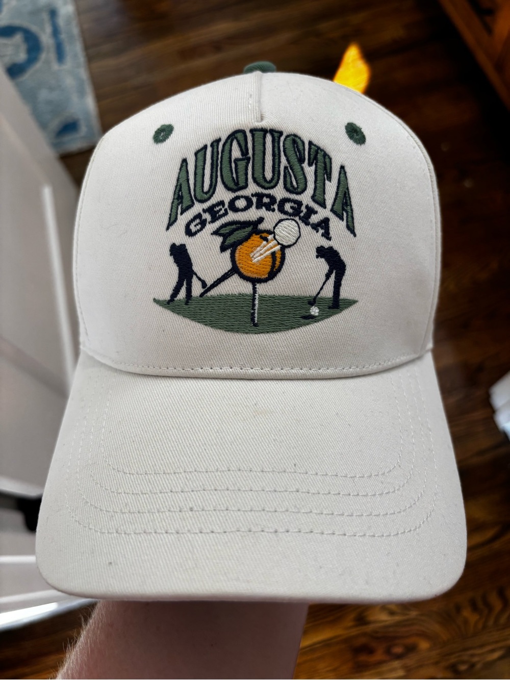 Hollister Augusta Georgia Embroidered Golf Cap - White